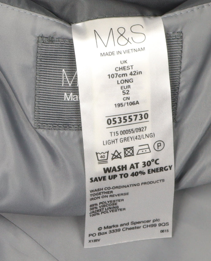 Marks and Spencer Men's Grey Blazer Size 42L