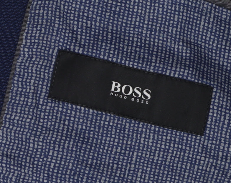 Hugo Boss Men's Blue Single-Breasted Blazer 38R