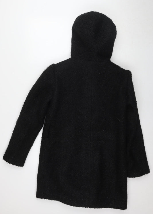 BODYFLIRT Women's Black Hooded Mid-Length Jacket