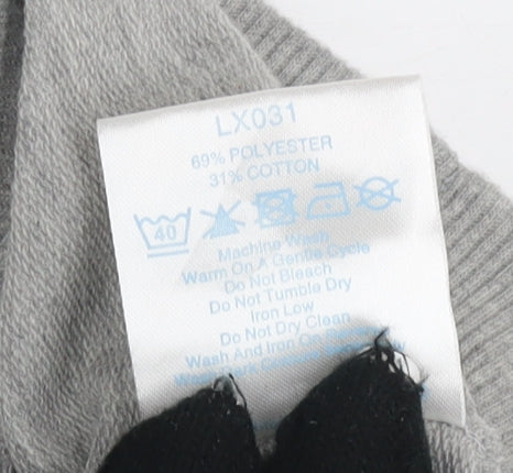 Brand and care label for Pretty Secrets Women's Grey Relaxed Tracksuit, size 16/18