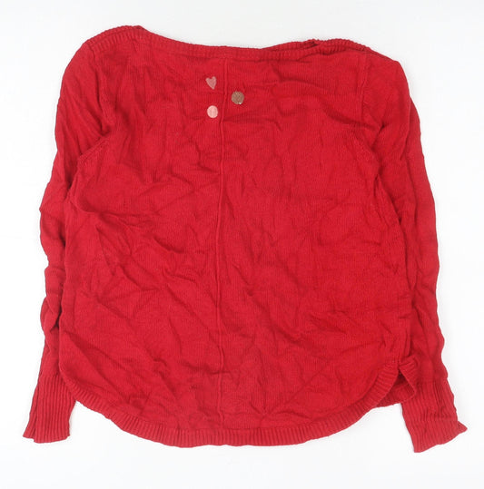 White Stuff Women's Red Pullover Jumper Size 12