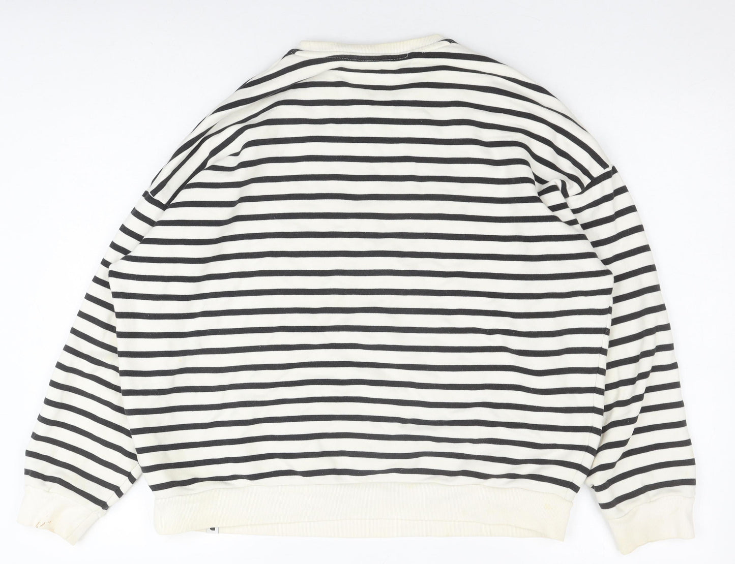 Carhartt Unisex Black Striped Pullover Sweatshirt M