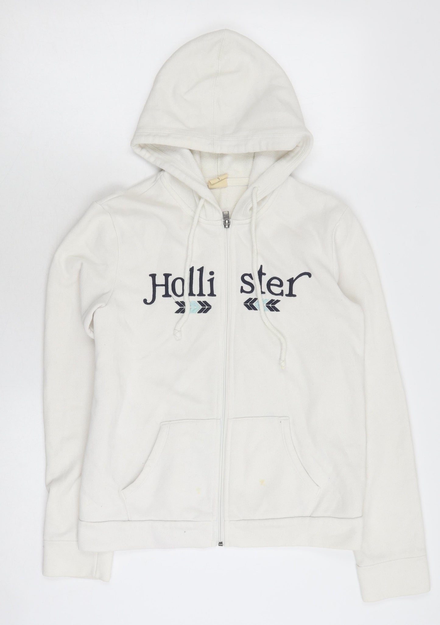 Hollister Women's White Hoodie Jacket S Casual