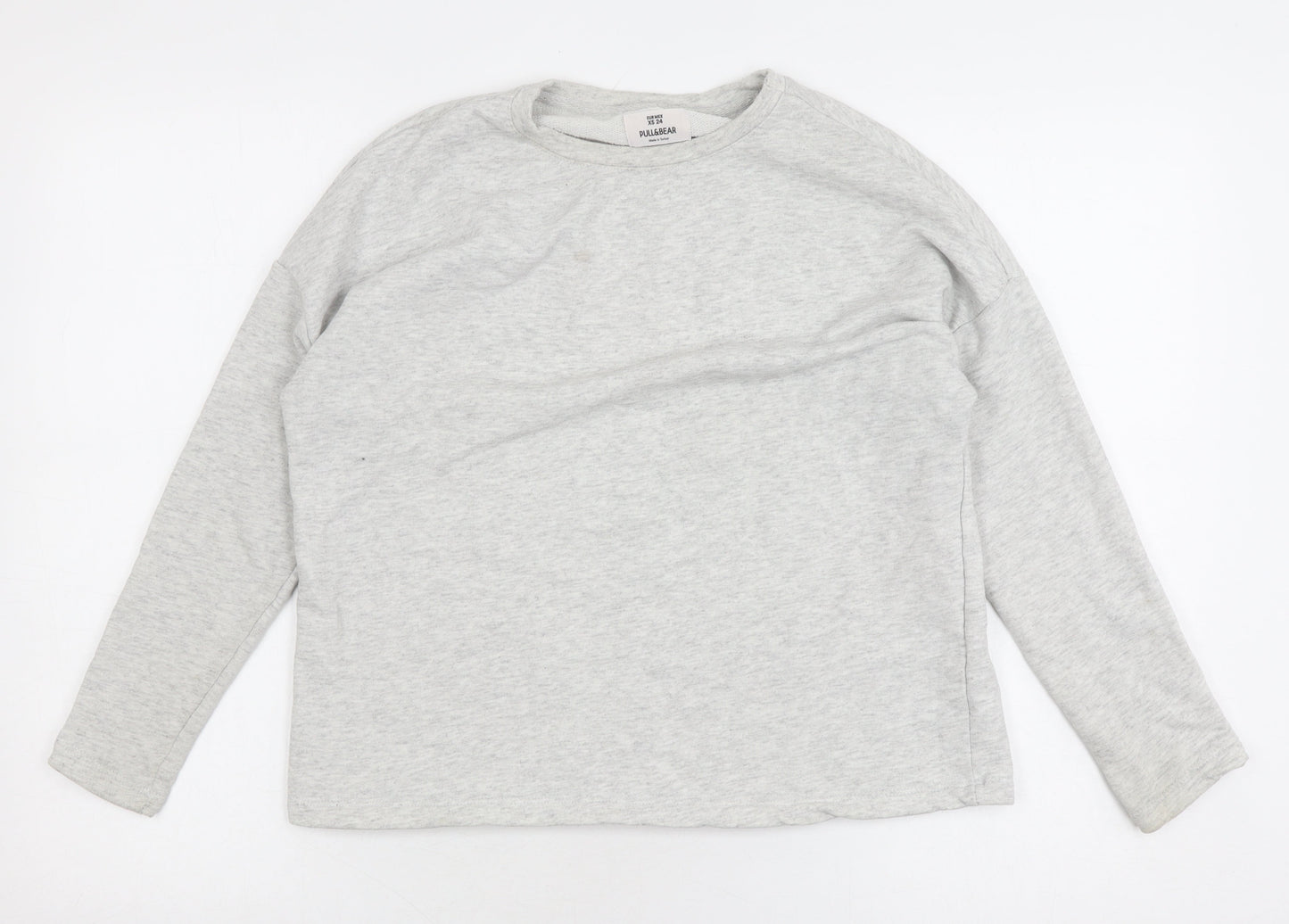 Pull&Bear Women's Grey XS Basic Long Sleeve T-Shirt