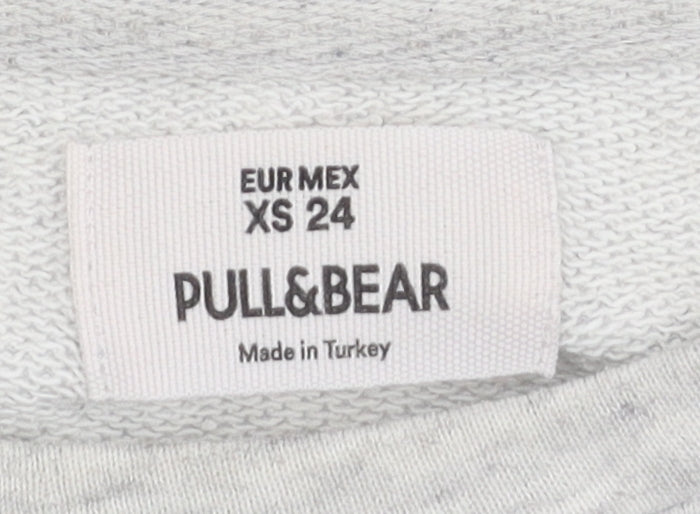 Pull&Bear Women's Grey XS Basic Long Sleeve T-Shirt