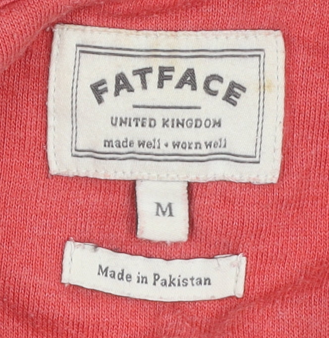 FatFace Men’s Pink Pullover Hoodie M Classic Style