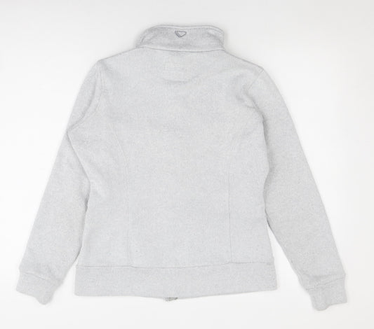 Brasher Women's Grey Mid-Length Fleece Jacket Size 12