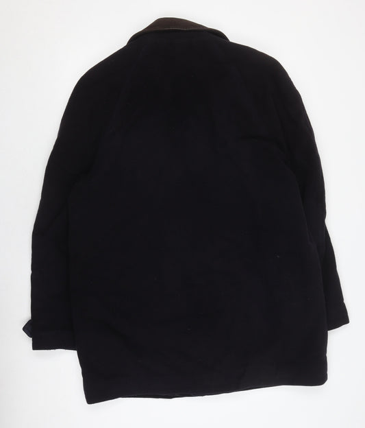 Fraser Menswear Blue Wool Cashmere Coat, Men's L