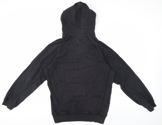 Diesel Mens Black Pullover Hoodie M with Logo Print