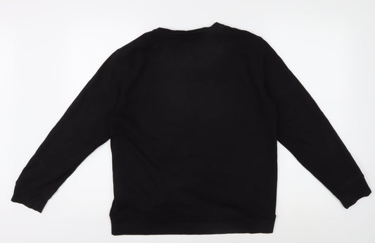 DKNY Unisex Black Long Sleeve Jersey T-Shirt L