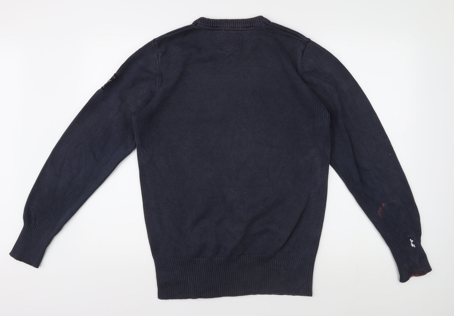 Firetrap Men's Blue Cotton Pullover in Size L