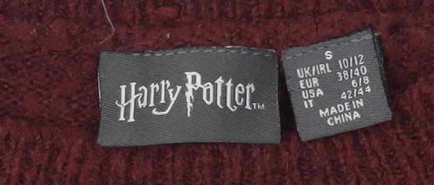 Harry Potter Women's Red Knit Pullover Jumper Size 10/12