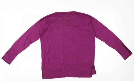 White Stuff Women's Purple Wool Jumper Size 10