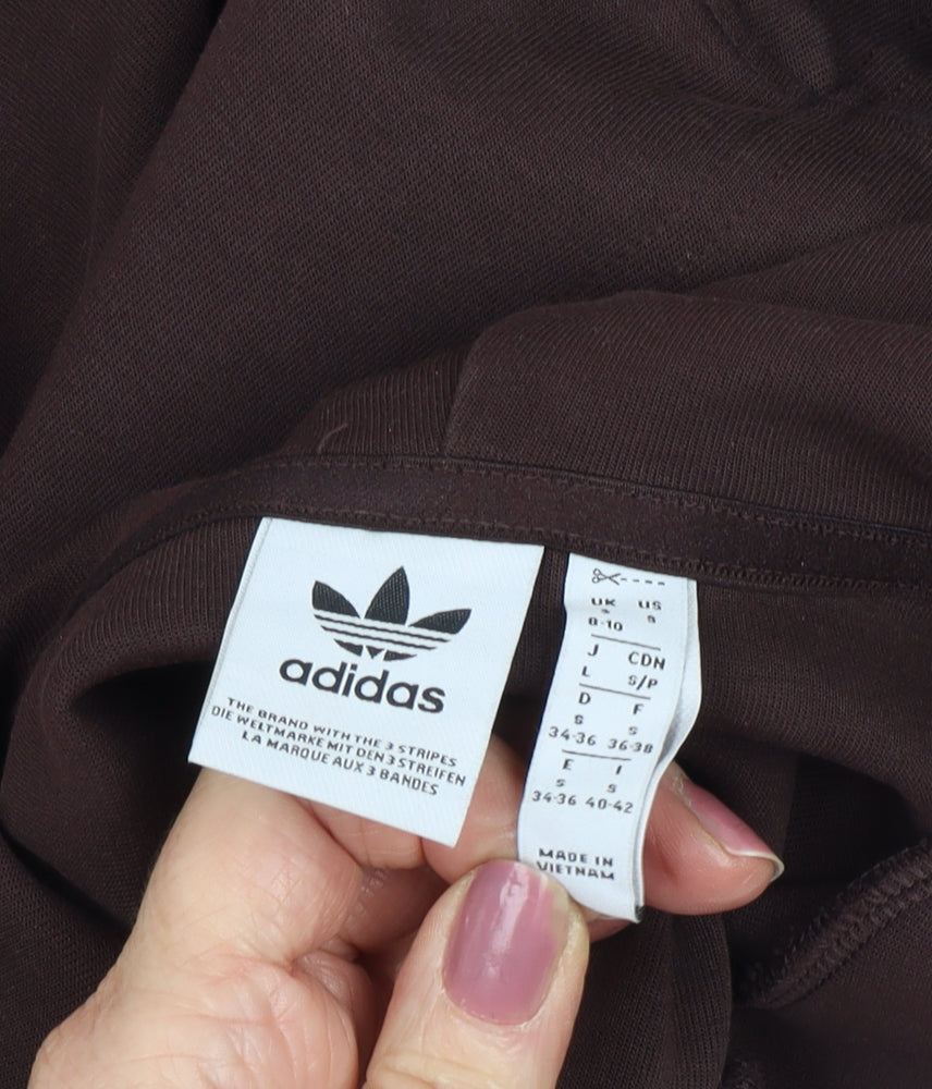 Adidas Women's Brown Pullover Hoodie, Size S