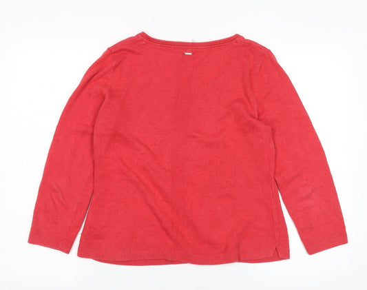 White Stuff Women's Red Pullover Jumper Size 10