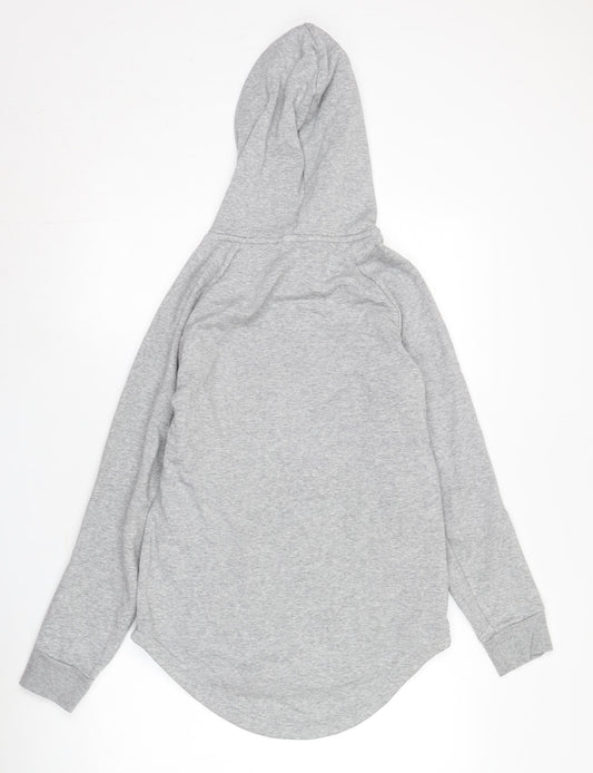 Adidas Women's Grey Hoodie S Pullover with Logo & Pockets
