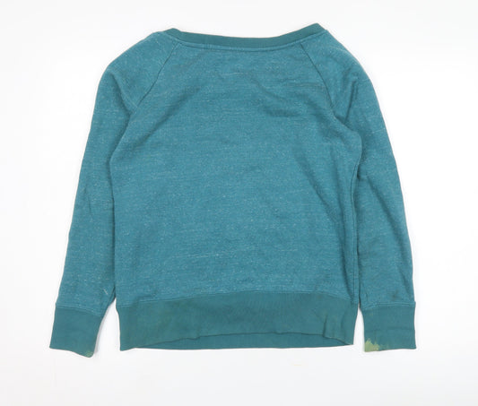 Reebok Women's Blue Sweatshirt - S, Cotton Blend