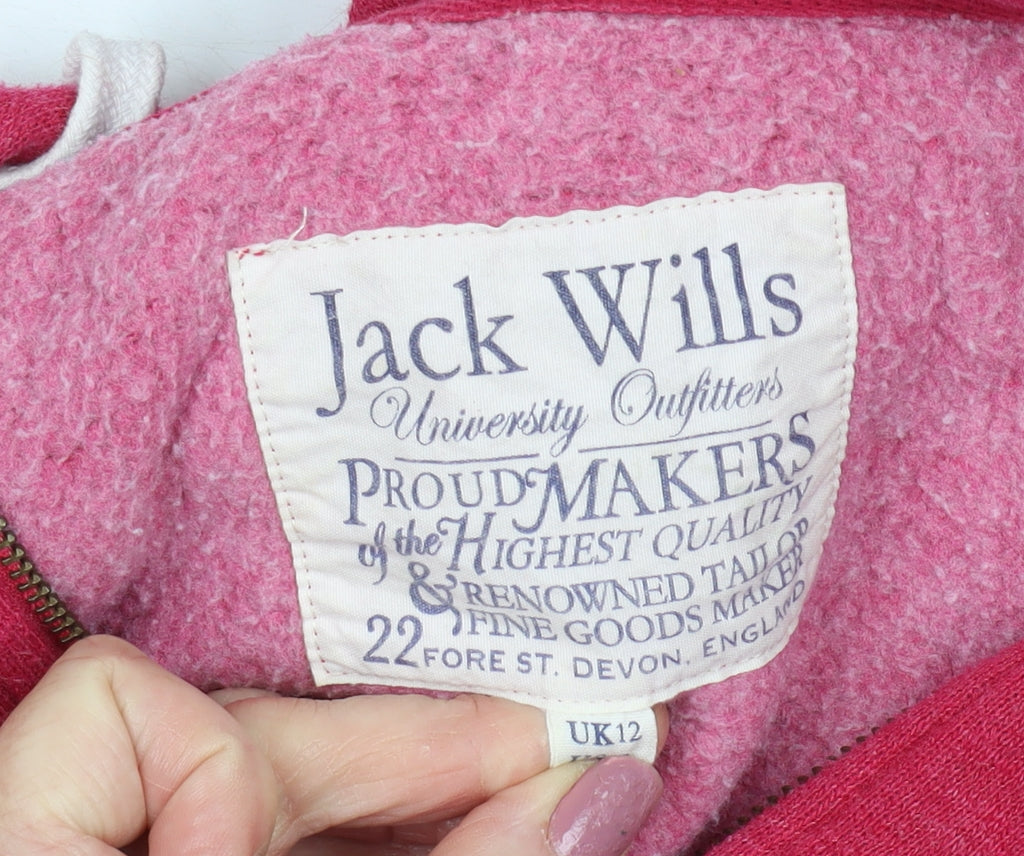 Jack Wills Pink Women's Hooded Jacket Size 12