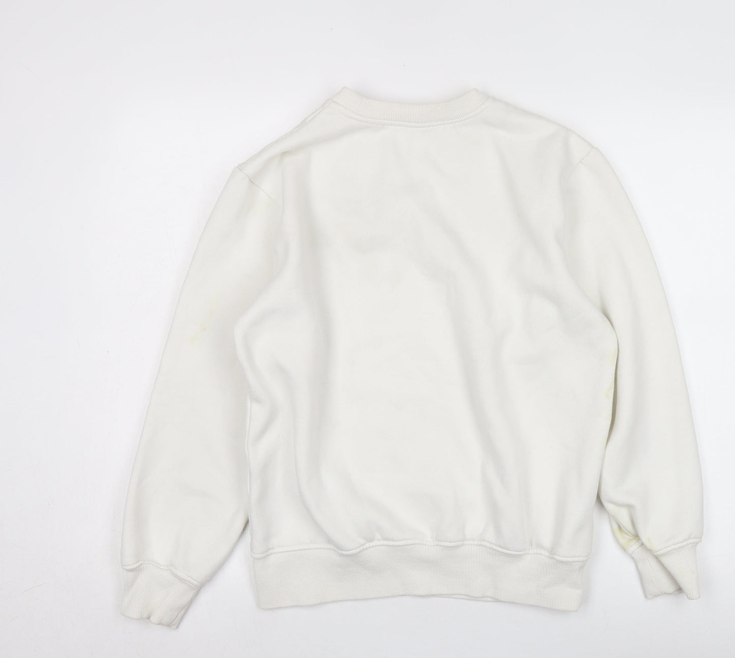 Champion White Unisex Sweatshirt L Cotton Logo Casual