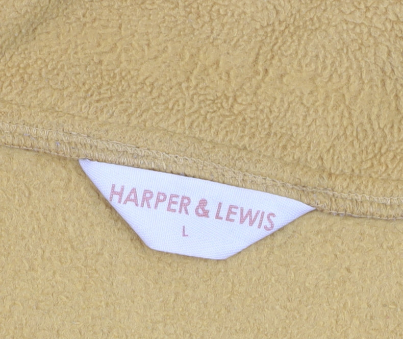 Harper & Lewis Men's Gold 1/4 Zip Sweatshirt L