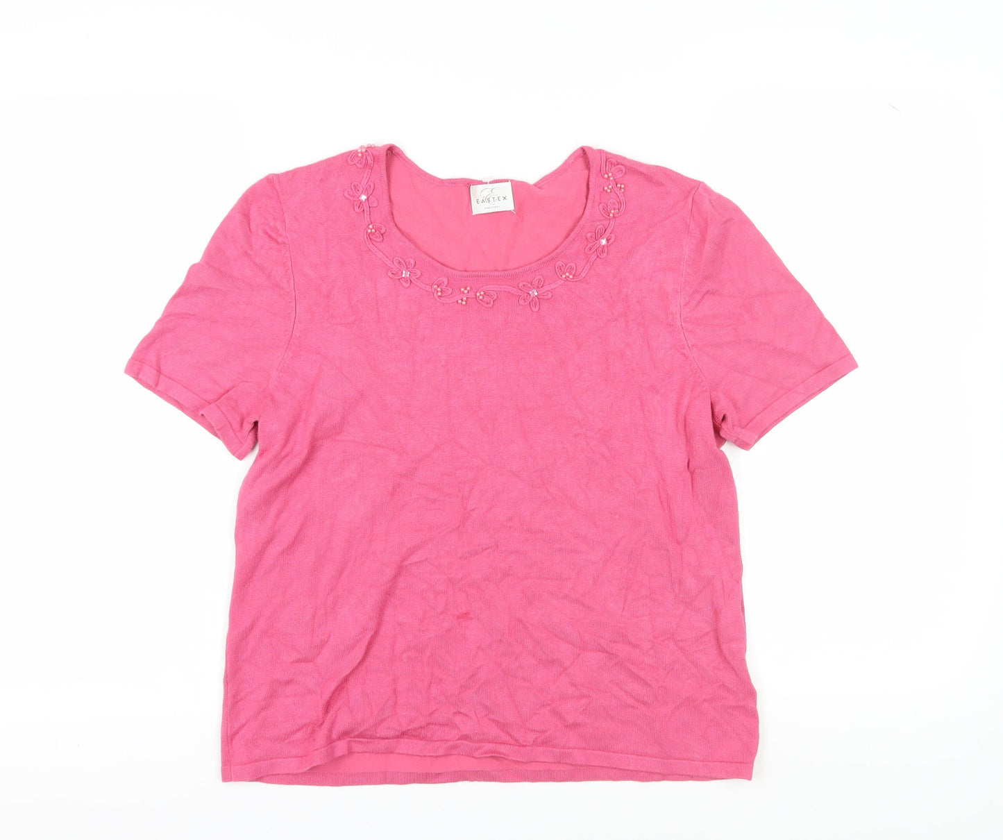 Eastex Women’s Pink Embroidered T-Shirt Size 16