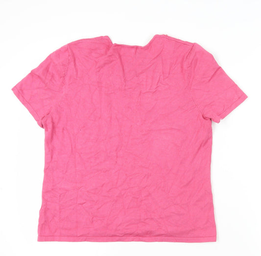 Eastex Women’s Pink Embroidered T-Shirt Size 16