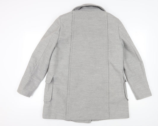 Dorothy Perkins Women's Grey Pea Coat Size 16