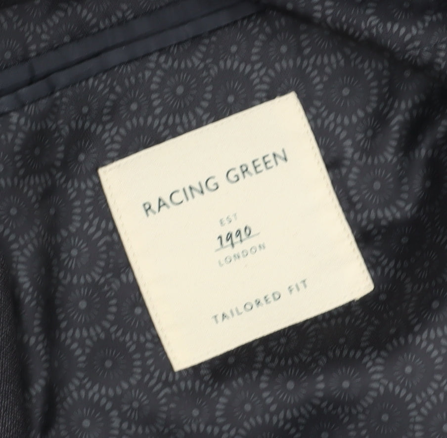 Racing Green Men's Grey Blazer 46R Regular