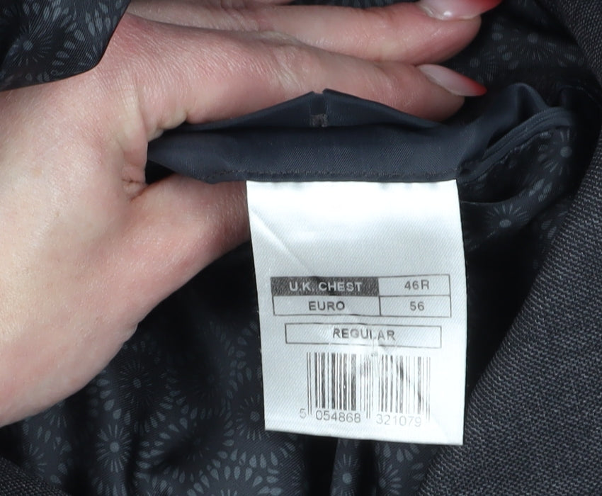 Racing Green Men's Grey Blazer 46R Regular