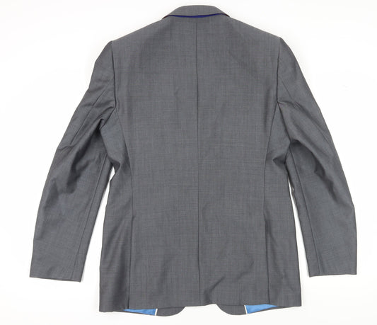 Marks and Spencer Grey Wool Suit Jacket, Men, 40L