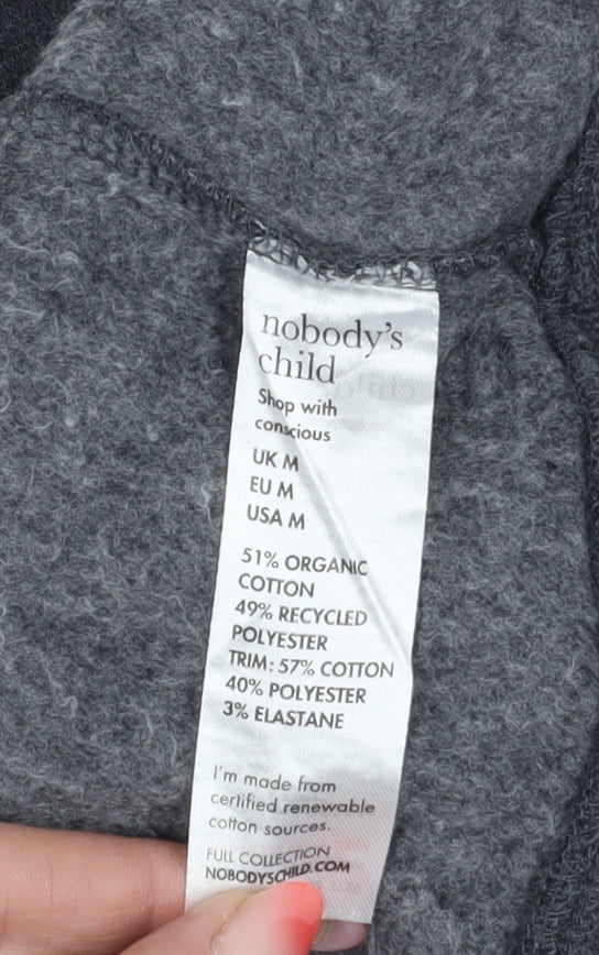 Close-up detail of Nobody's Child Women's Grey Pullover Hoodie M