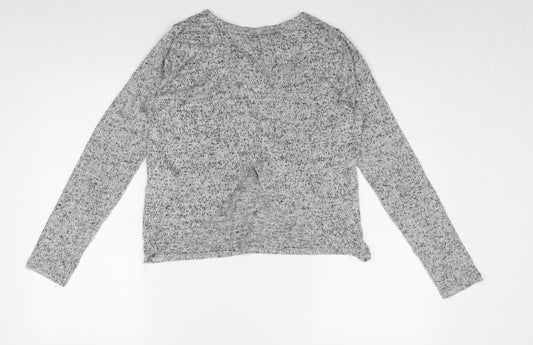 Womens UK Size S VERO MODA Grey Viscose Blend T-Shirt