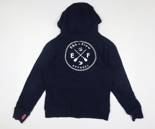 Ebb + Flow Women's Blue Hooded Jacket L