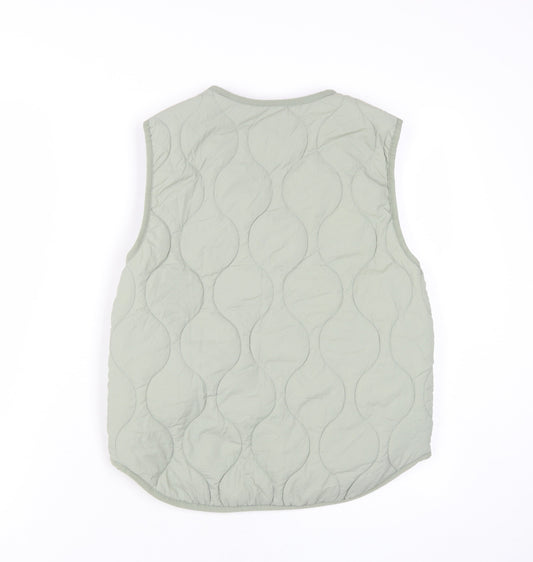 Zara Girls Green Quilted Sleeveless Puffer Jacket 11-12Y