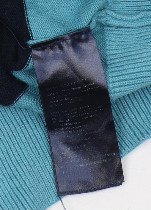 Tommy Hilfiger Men's Blue Striped Pullover Jumper, Size M