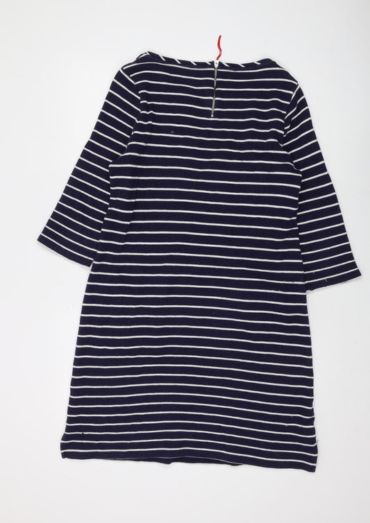Laura Ashley Women’s Blue Striped Shift Dress, Size 14