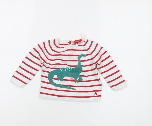 Joules Unisex Multicoloured Dinosaur Jumper, 6-9 Months