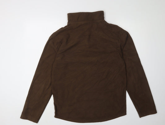 Animal Men's Brown 1/4 Zip Pullover Sweatshirt Size S