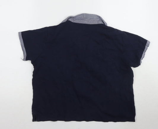 Lee Unisex Navy Blue Polo Shirt L Cotton Casual