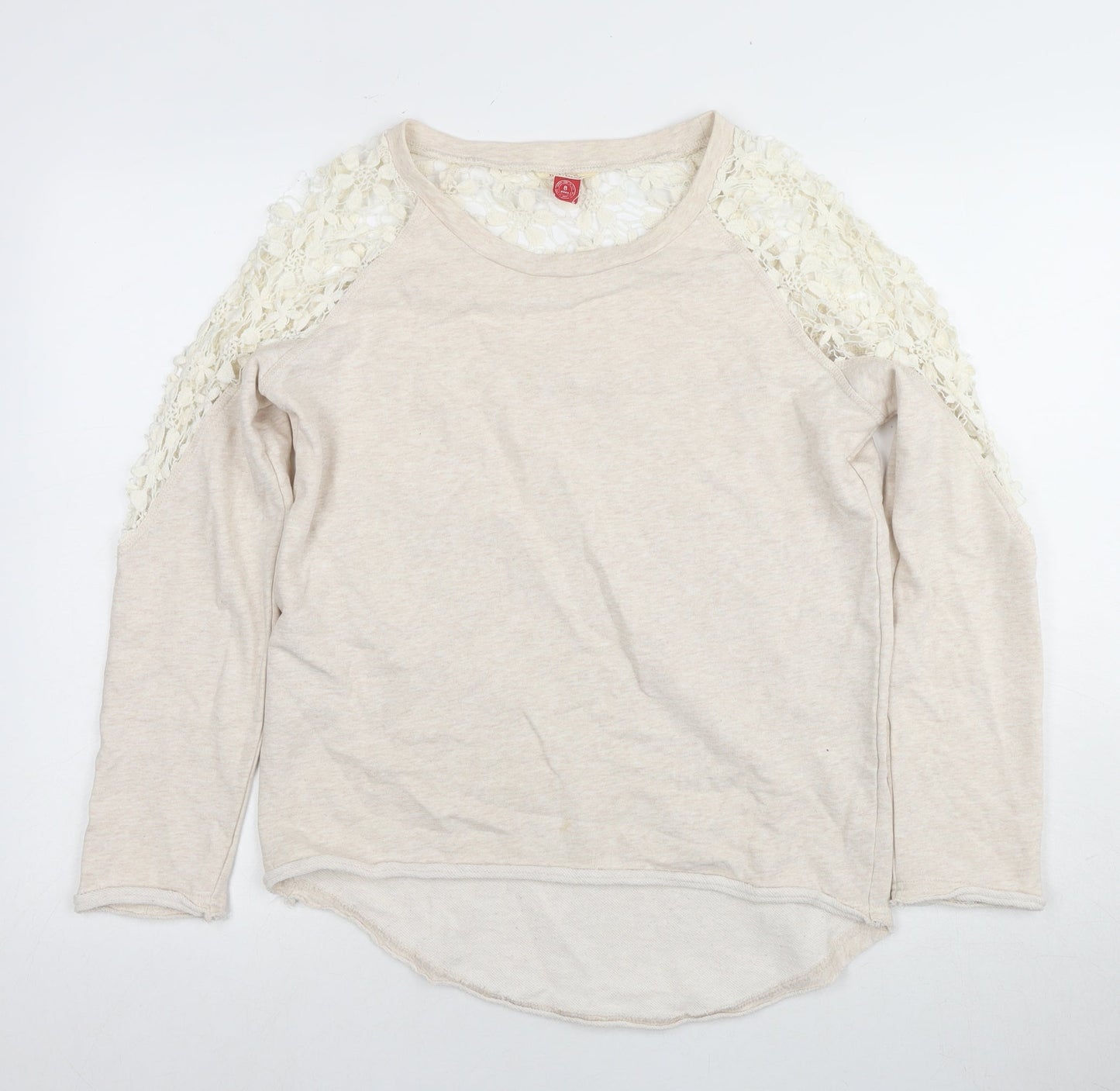 Palmer Heritage Women's Beige Lace Accent Blouse Size 8