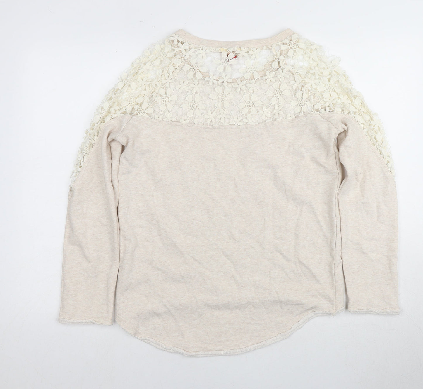 Palmer Heritage Women's Beige Lace Accent Blouse Size 8