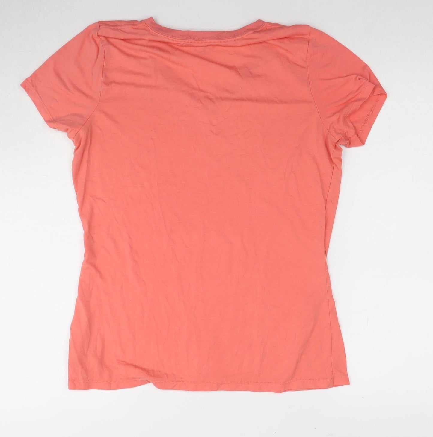 Asics Women's Orange Running V-Neck T-Shirt L