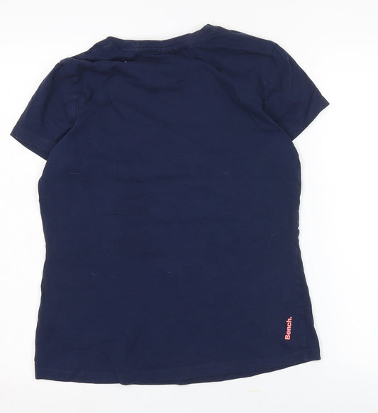 Bench Women's Blue Casual T-Shirt Short Sleeve L