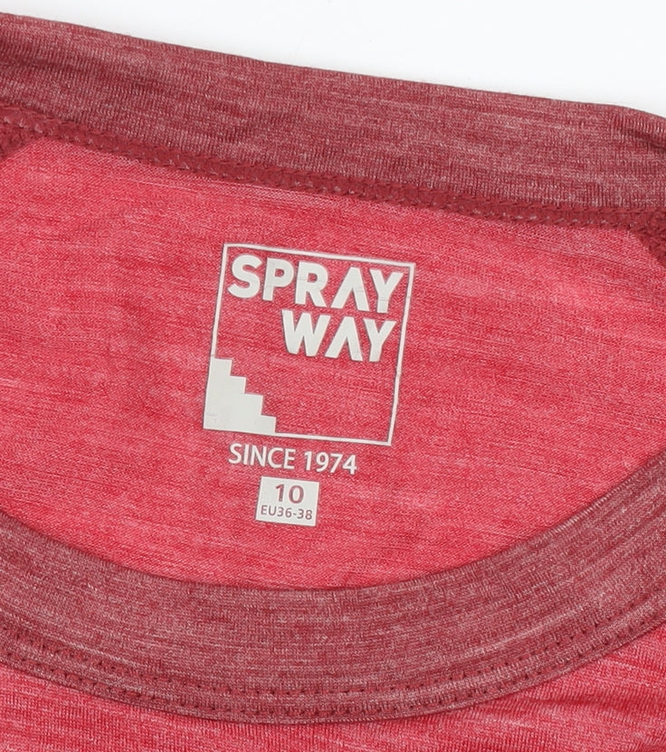 Sprayway Women's Red Long Sleeve Active T-Shirt Size 10