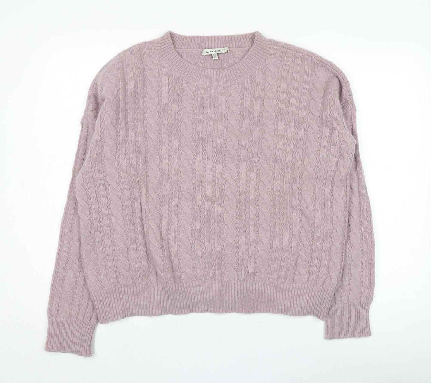 Laura Ashley Women’s Purple Cable-Knit Jumper, Size 16