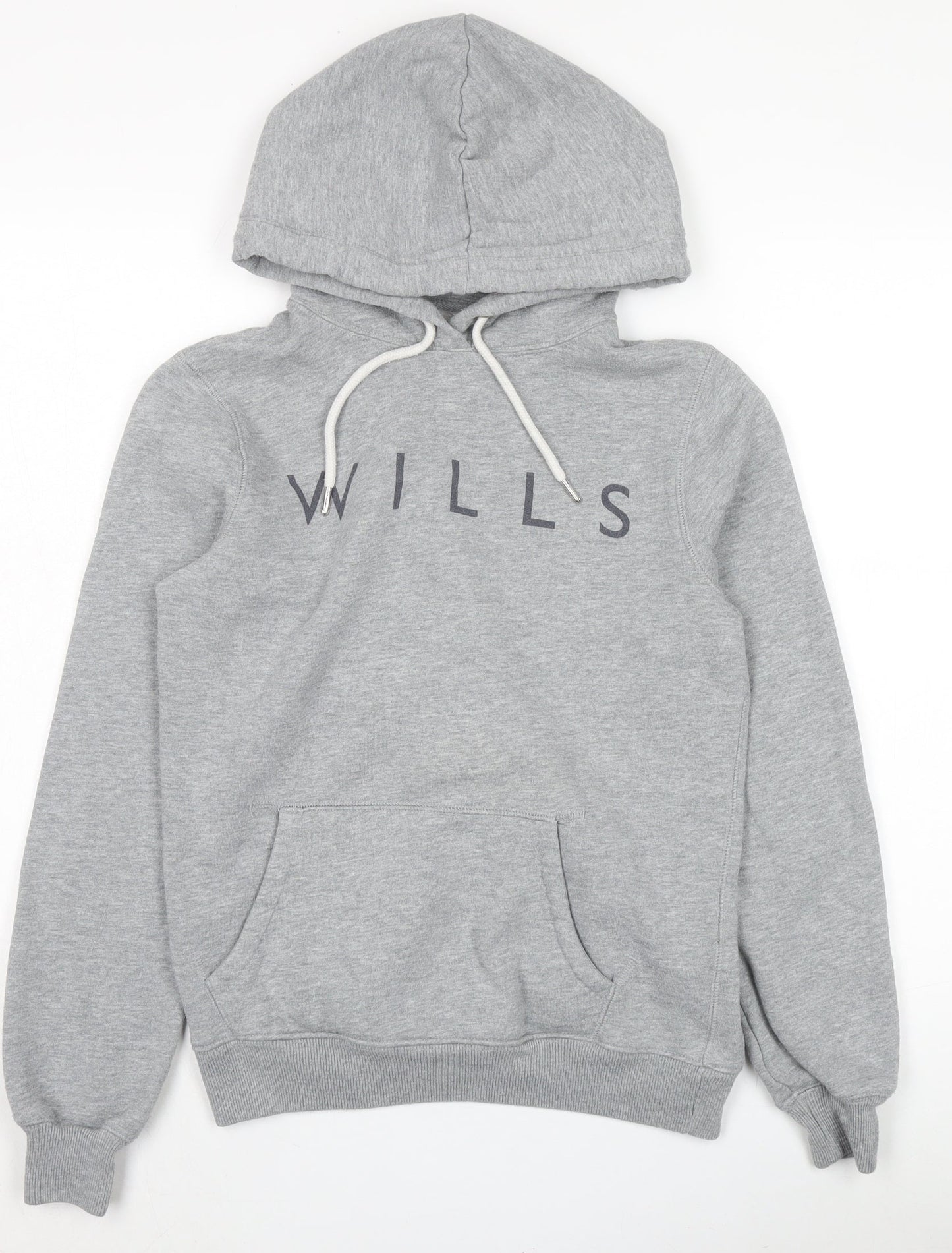 Jack Wills Women's Grey Pullover Logo Hoodie Size 8
