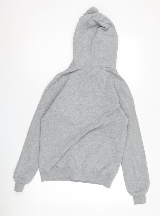 Jack Wills Women's Grey Pullover Logo Hoodie Size 8
