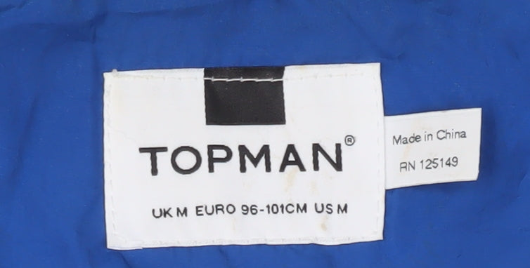 Topman Men's Blue Windbreaker M Casual Jacket