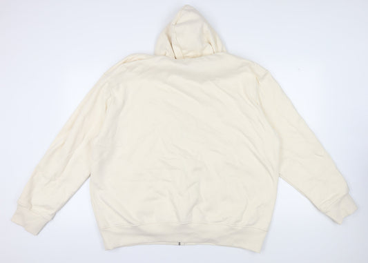 ASOS Men's Ivory Full Zip Hoodie 2XL