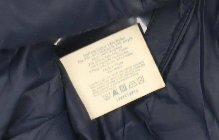 Jack Wills Women's Blue Puffer Waistcoat - Size 8